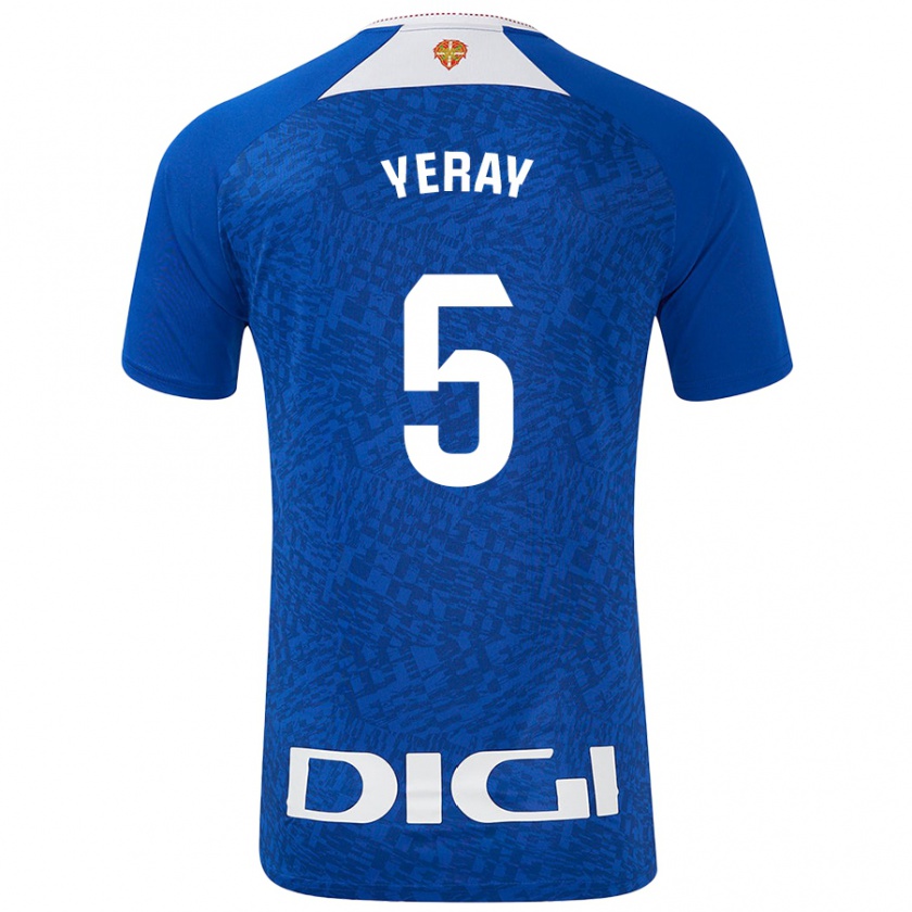 Kandiny Hombre Camiseta Yeray Álvarez #5 Azul Real 2ª Equipación 2024/25 La Camisa Chile