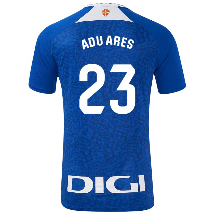 Kandiny Hombre Camiseta Adu Ares #23 Azul Real 2ª Equipación 2024/25 La Camisa Chile