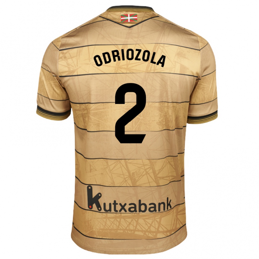 Kandiny Hombre Camiseta Álvaro Odriozola #2 Marrón 2ª Equipación 2024/25 La Camisa Chile