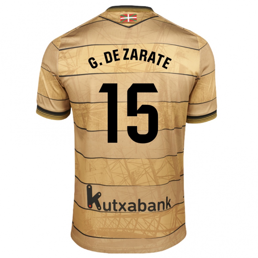 Kandiny Hombre Camiseta Urko González De Zarate #15 Marrón 2ª Equipación 2024/25 La Camisa Chile