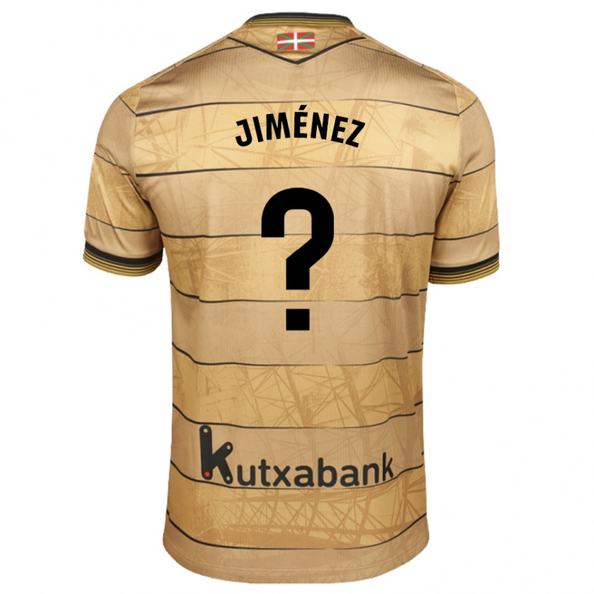 Kandiny Hombre Camiseta Javier Jiménez #0 Marrón 2ª Equipación 2024/25 La Camisa Chile