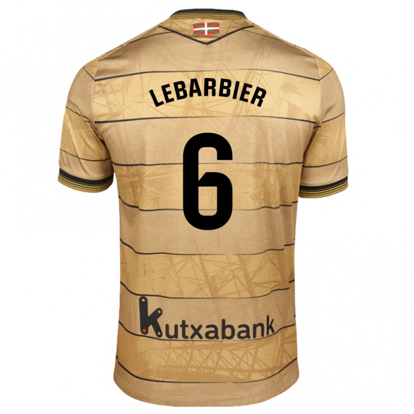 Kandiny Hombre Camiseta Alex Lebarbier #6 Marrón 2ª Equipación 2024/25 La Camisa Chile