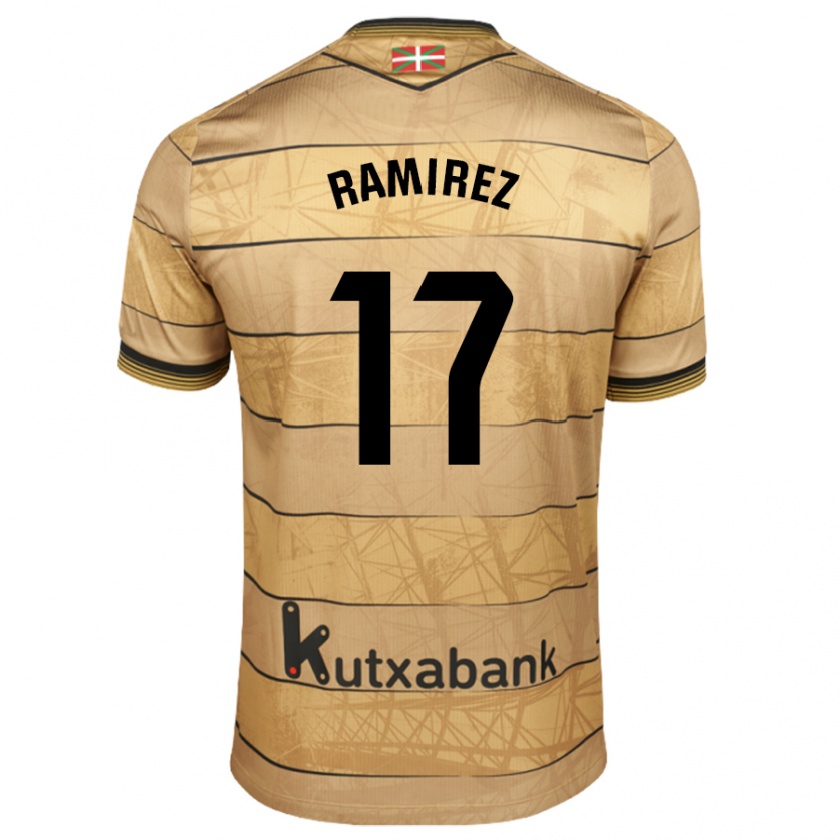 Kandiny Hombre Camiseta Darío Ramírez #17 Marrón 2ª Equipación 2024/25 La Camisa Chile