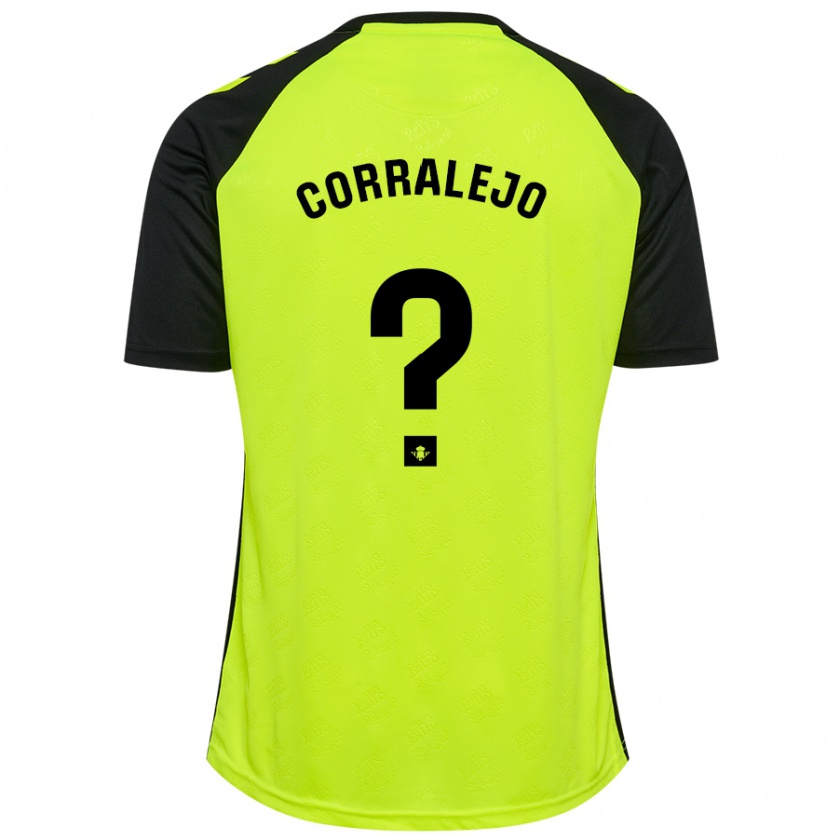 Kandiny Hombre Camiseta Iván Corralejo #0 Amarillo Fluorescente Negro 2ª Equipación 2024/25 La Camisa Chile