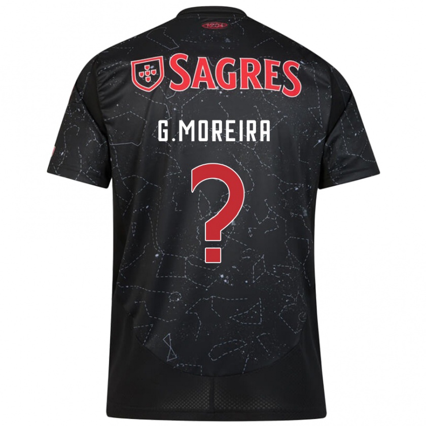 Kandiny Hombre Camiseta Gonçalo Moreira #0 Negro Rojo 2ª Equipación 2024/25 La Camisa Chile