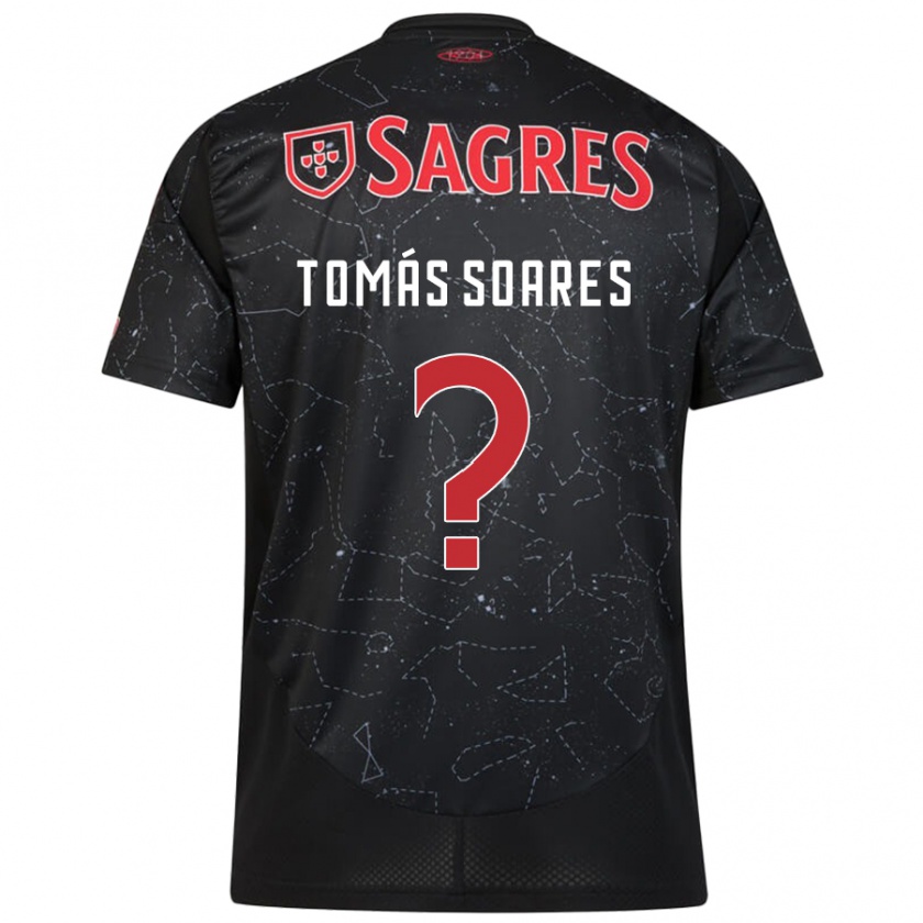 Kandiny Hombre Camiseta Tomás Soares #0 Negro Rojo 2ª Equipación 2024/25 La Camisa Chile