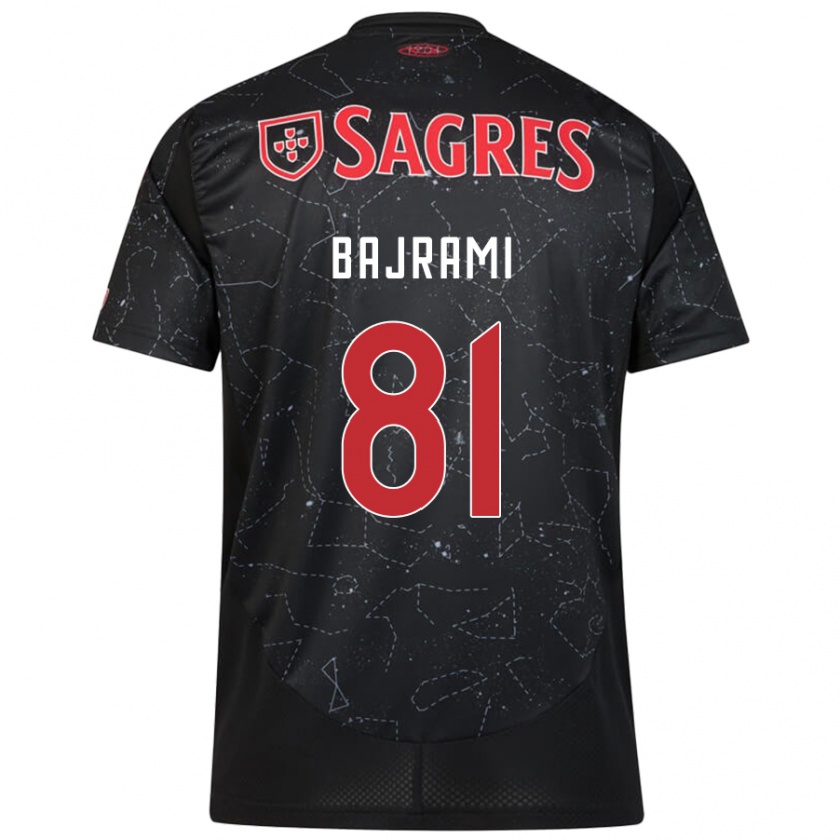 Kandiny Hombre Camiseta Adrian Bajrami #81 Negro Rojo 2ª Equipación 2024/25 La Camisa Chile