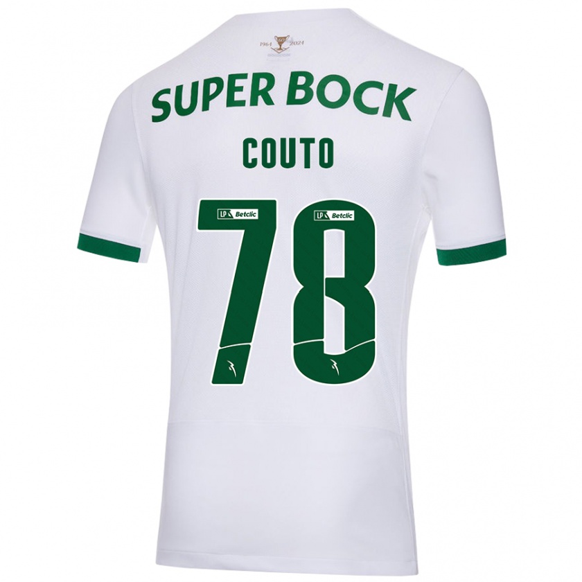 Kandiny Hombre Camiseta Mauro Couto #78 Blanco Verde 2ª Equipación 2024/25 La Camisa Chile