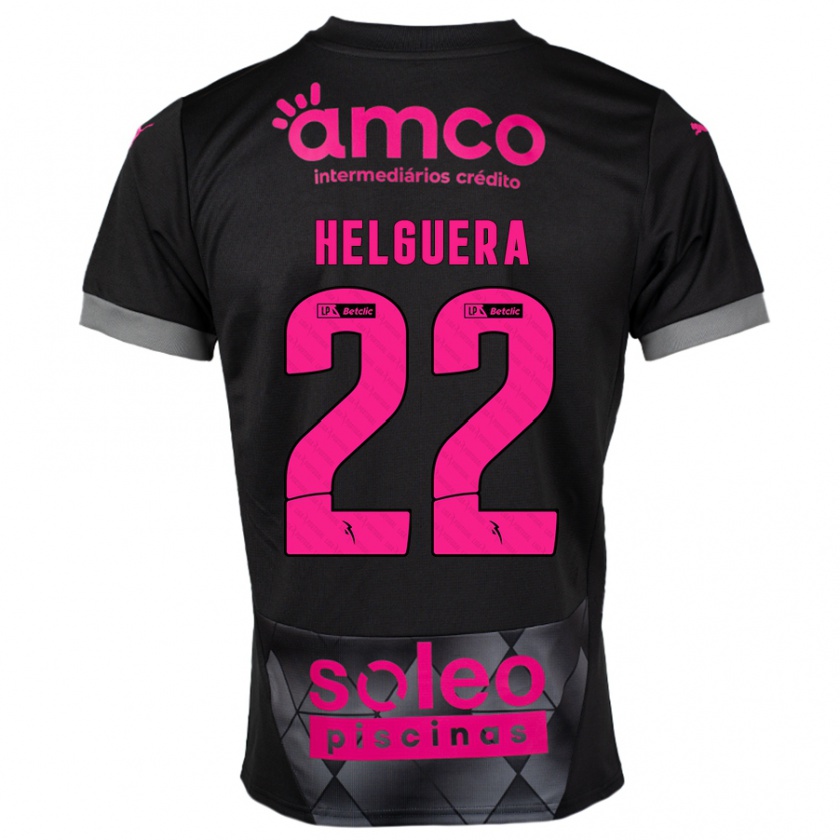 Kandiny Hombre Camiseta Thiago Helguera #22 Negro Rosa 2ª Equipación 2024/25 La Camisa Chile