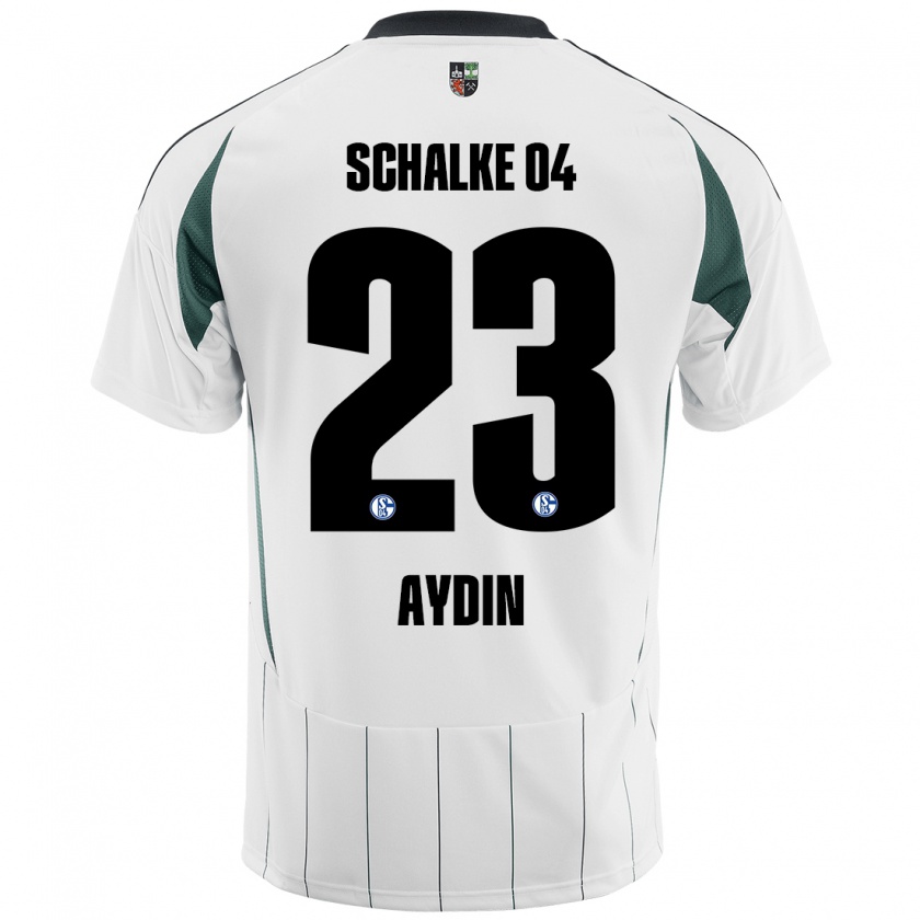 Kandiny Hombre Camiseta Mehmet Aydın #23 Blanco Verde 2ª Equipación 2024/25 La Camisa Chile