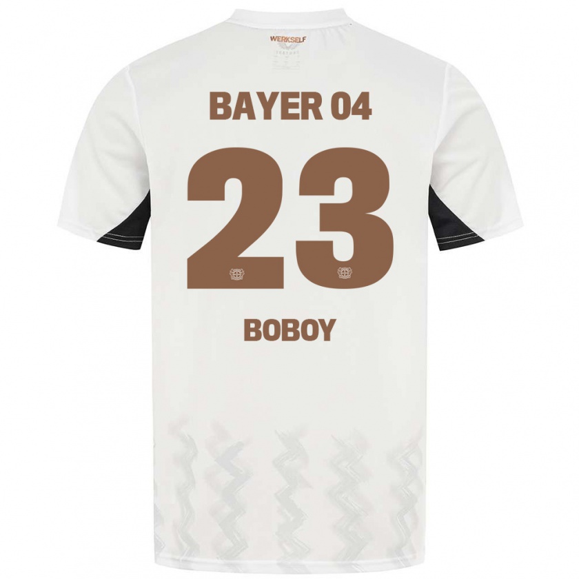 Kandiny Hombre Camiseta Delice Boboy #23 Blanco Negro 2ª Equipación 2024/25 La Camisa Chile