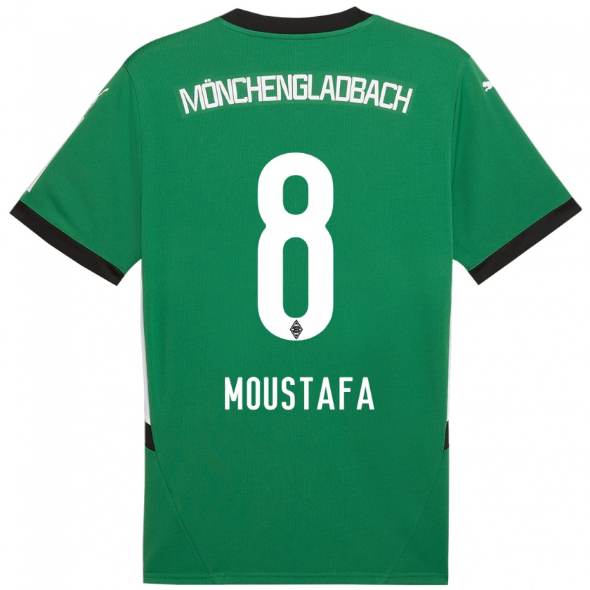 Kandiny Hombre Camiseta Moustafa Moustafa #8 Verde Blanco 2ª Equipación 2024/25 La Camisa Chile