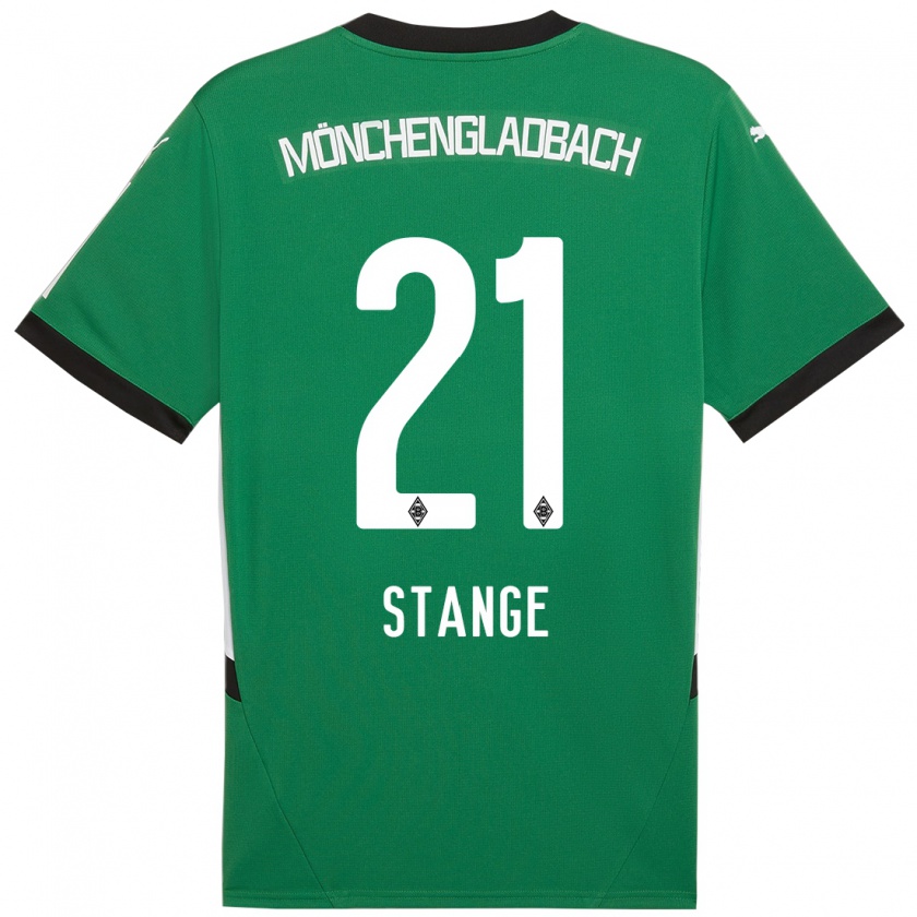 Kandiny Hombre Camiseta Veit Stange #21 Verde Blanco 2ª Equipación 2024/25 La Camisa Chile