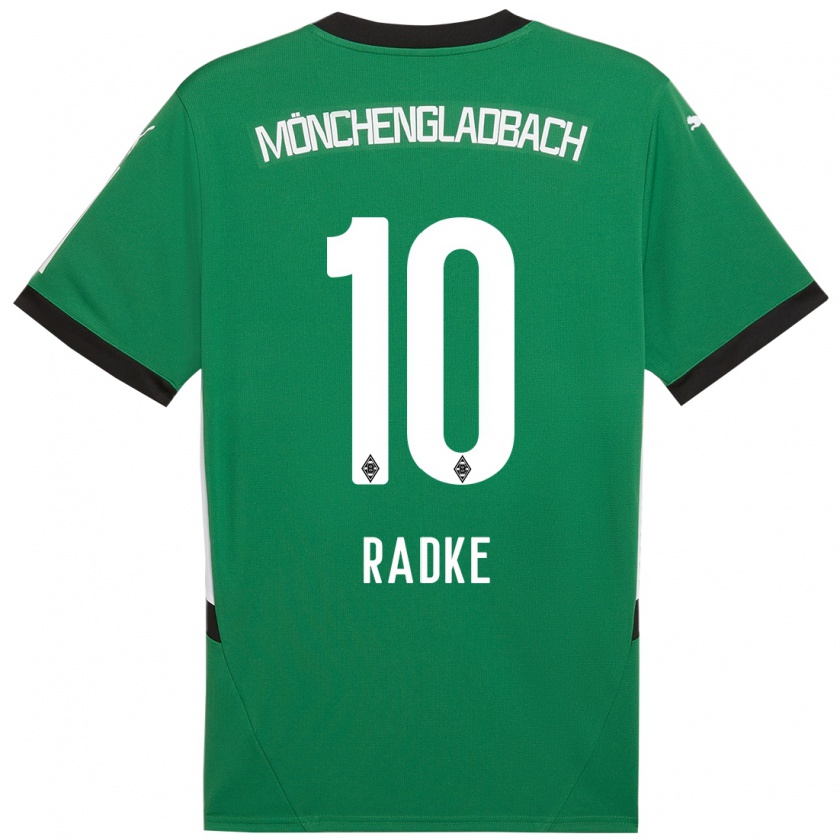 Kandiny Hombre Camiseta Laura Radke #10 Verde Blanco 2ª Equipación 2024/25 La Camisa Chile