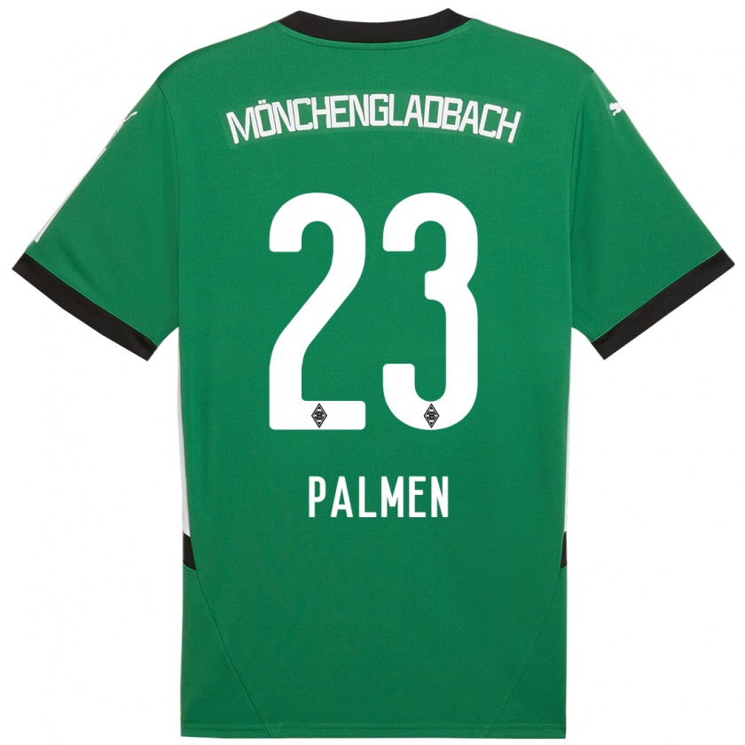 Kandiny Hombre Camiseta Luisa Palmen #23 Verde Blanco 2ª Equipación 2024/25 La Camisa Chile