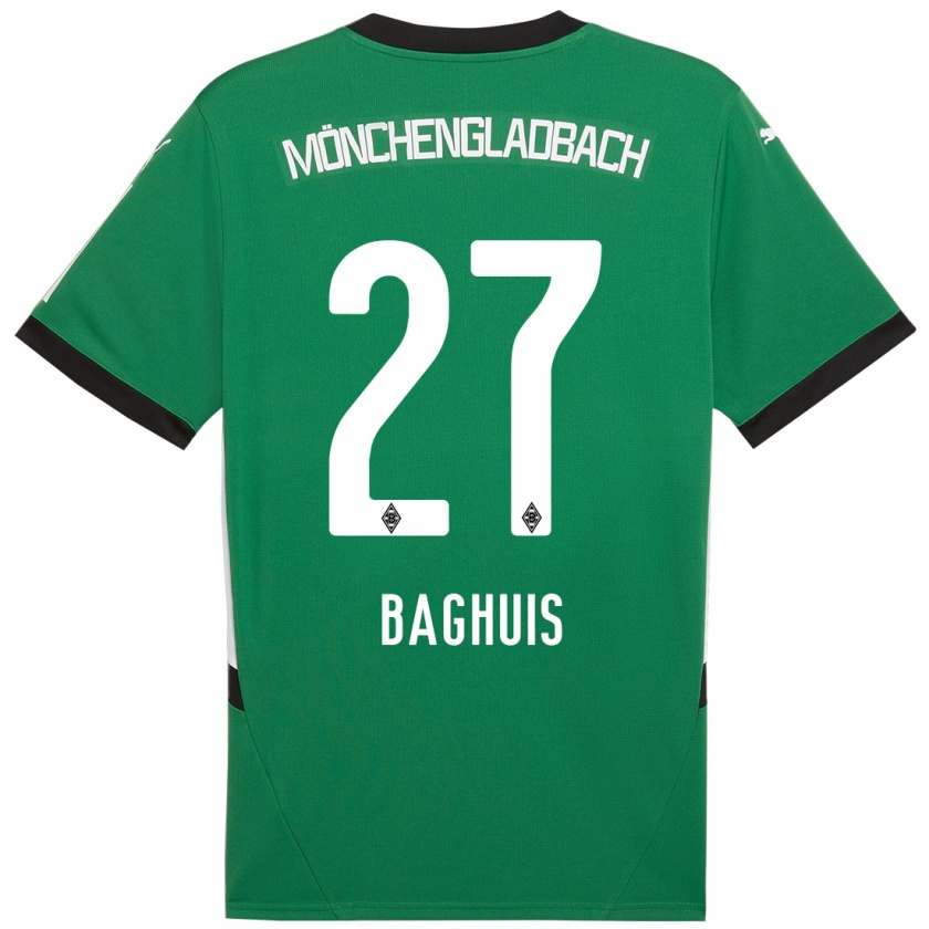 Kandiny Hombre Camiseta Chantal Baghuis #27 Verde Blanco 2ª Equipación 2024/25 La Camisa Chile