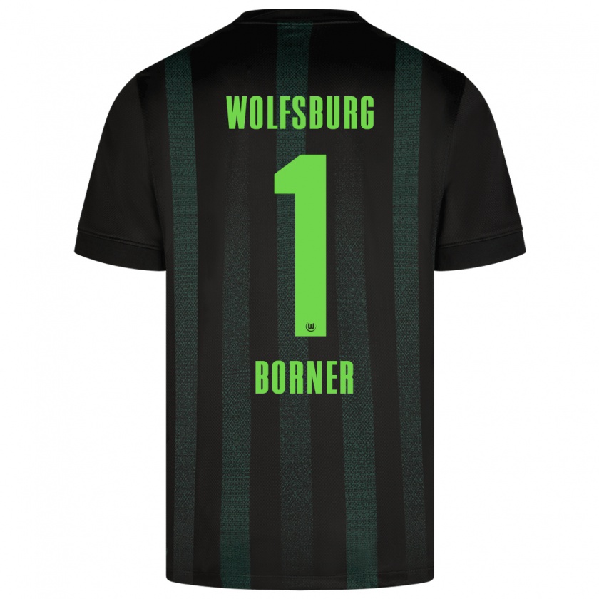 Kandiny Hombre Camiseta Benedikt Börner #1 Verde Oscuro 2ª Equipación 2024/25 La Camisa Chile