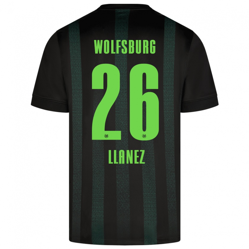 Kandiny Hombre Camiseta Ulysses Llanez #26 Verde Oscuro 2ª Equipación 2024/25 La Camisa Chile