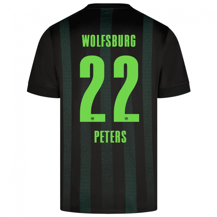 Kandiny Hombre Camiseta Laurin Peters #22 Verde Oscuro 2ª Equipación 2024/25 La Camisa Chile