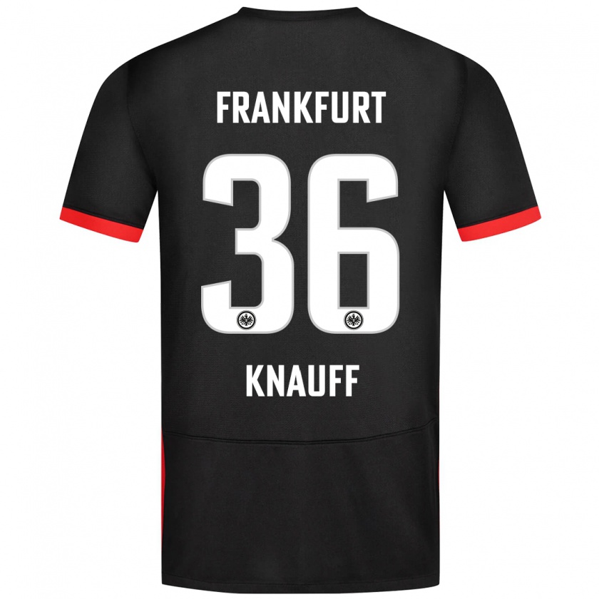 Kandiny Hombre Camiseta Ansgar Knauff #36 Negro 2ª Equipación 2024/25 La Camisa Chile