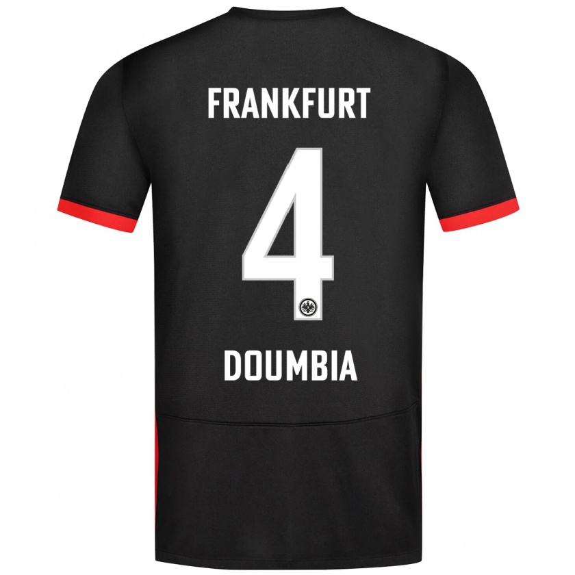 Kandiny Hombre Camiseta Fousseny Doumbia #4 Negro 2ª Equipación 2024/25 La Camisa Chile