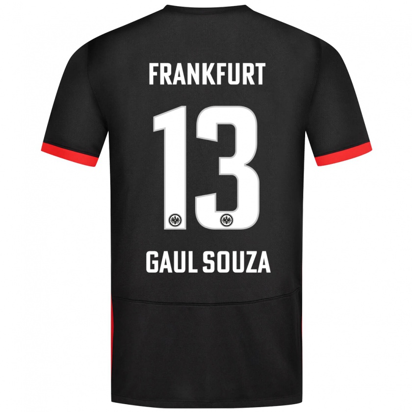 Kandiny Hombre Camiseta Alessandro Gaul Souza #13 Negro 2ª Equipación 2024/25 La Camisa Chile