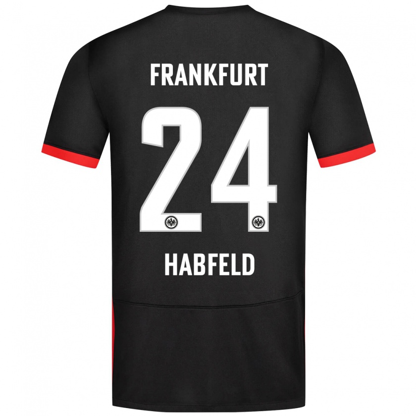 Kandiny Hombre Camiseta Josef Haßfeld #24 Negro 2ª Equipación 2024/25 La Camisa Chile