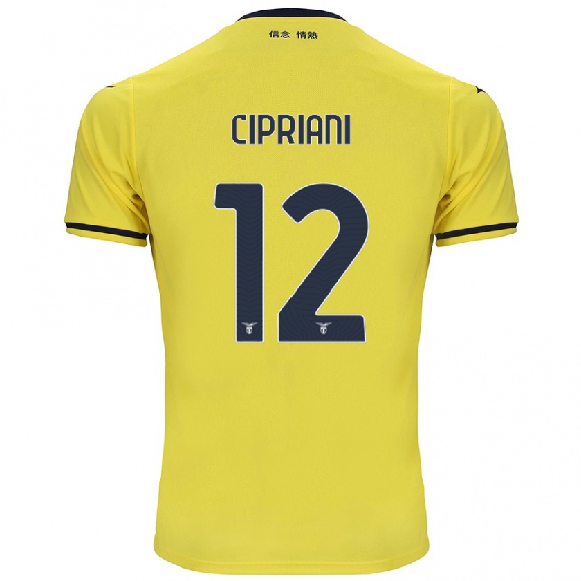 Kandiny Hombre Camiseta Alessio Cipriani #12 Amarillo 2ª Equipación 2024/25 La Camisa Chile