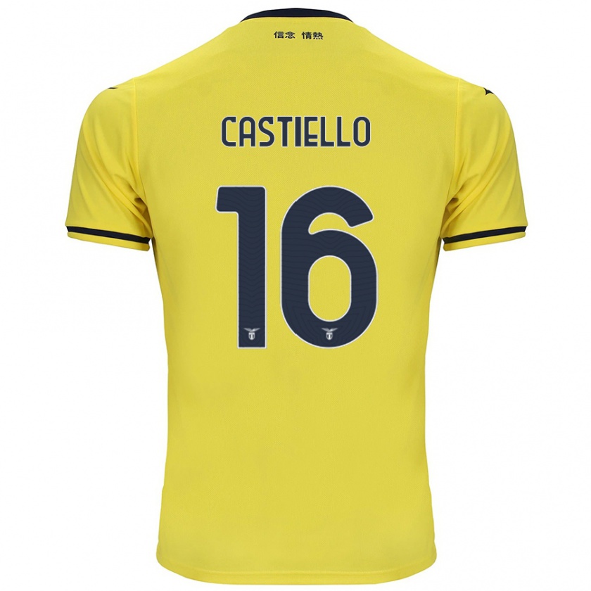 Kandiny Hombre Camiseta Antonietta Castiello #16 Amarillo 2ª Equipación 2024/25 La Camisa Chile