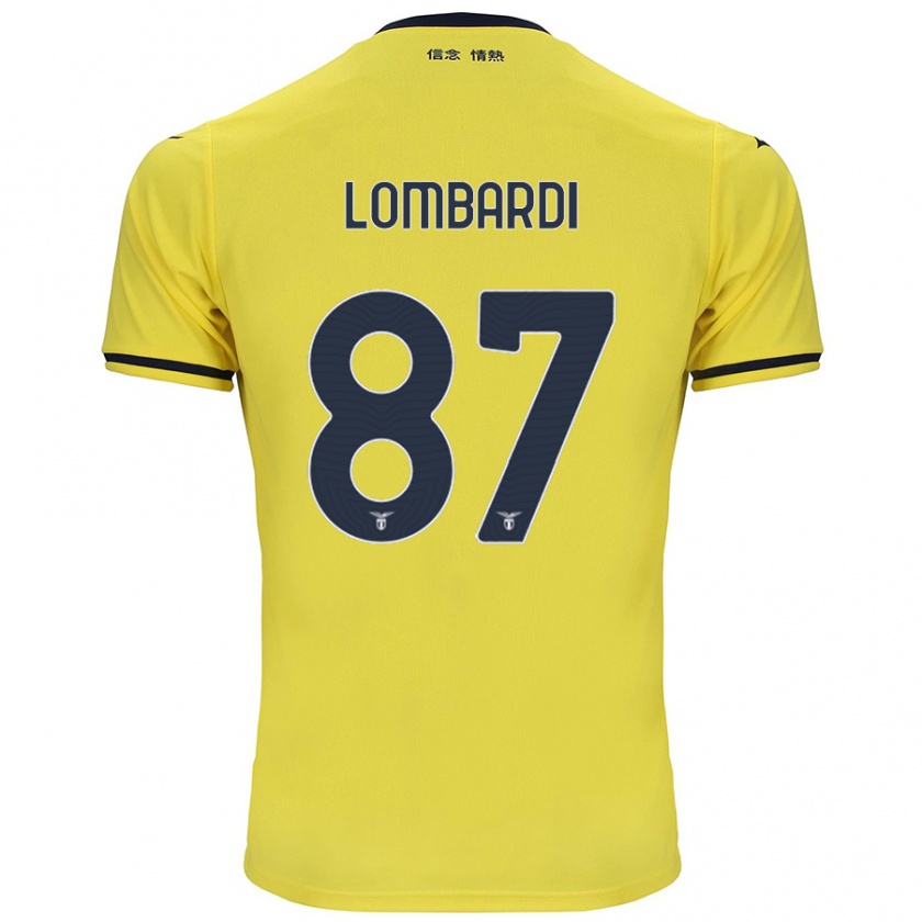 Kandiny Hombre Camiseta Cristiano Lombardi #87 Amarillo 2ª Equipación 2024/25 La Camisa Chile