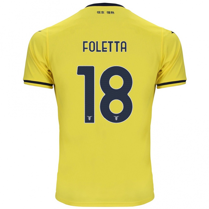 Kandiny Hombre Camiseta Isabella Foletta #18 Amarillo 2ª Equipación 2024/25 La Camisa Chile