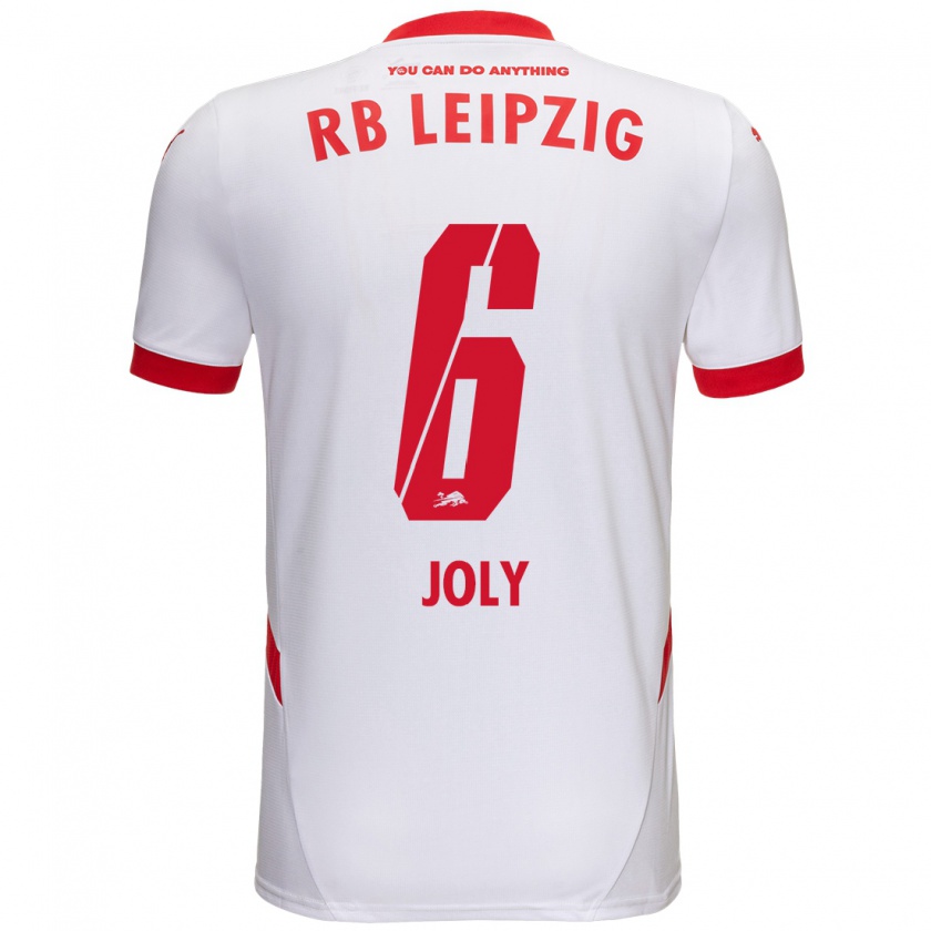 Kandiny Mujer Camiseta Lou-Ann Joly #6 Blanco Rojo 1ª Equipación 2024/25 La Camisa Chile