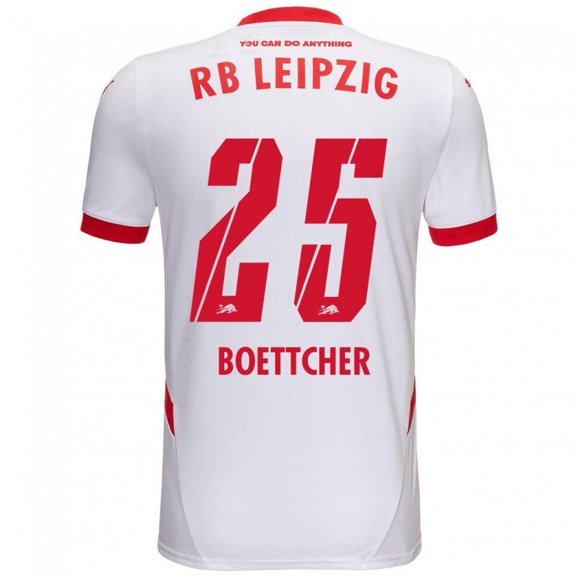 Kandiny Mujer Camiseta Eve Boettcher #25 Blanco Rojo 1ª Equipación 2024/25 La Camisa Chile