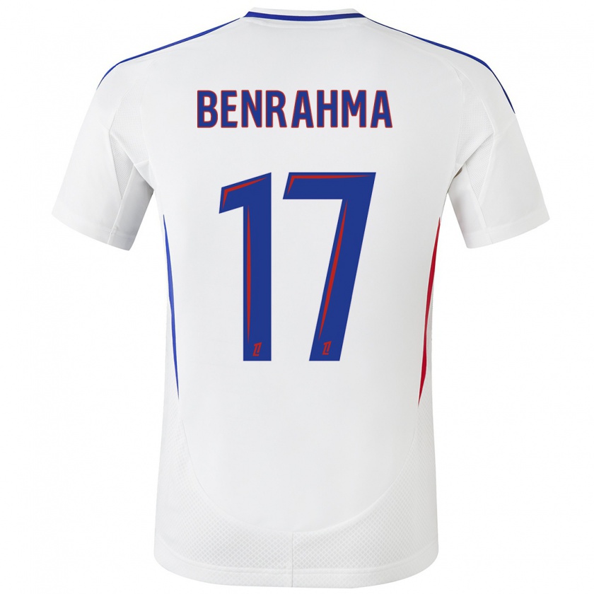 Kandiny Mujer Camiseta Saïd Benrahma #17 Blanco Azul 1ª Equipación 2024/25 La Camisa Chile