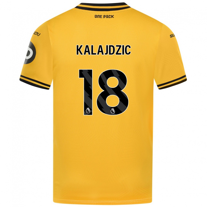 Kandiny Mujer Camiseta Sasa Kalajdzic #18 Amarillo 1ª Equipación 2024/25 La Camisa Chile