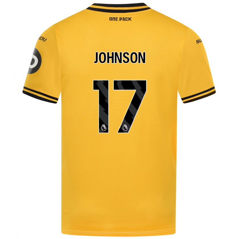 Kandiny Mujer Camiseta Katie Johnson #17 Amarillo 1ª Equipación 2024/25 La Camisa Chile