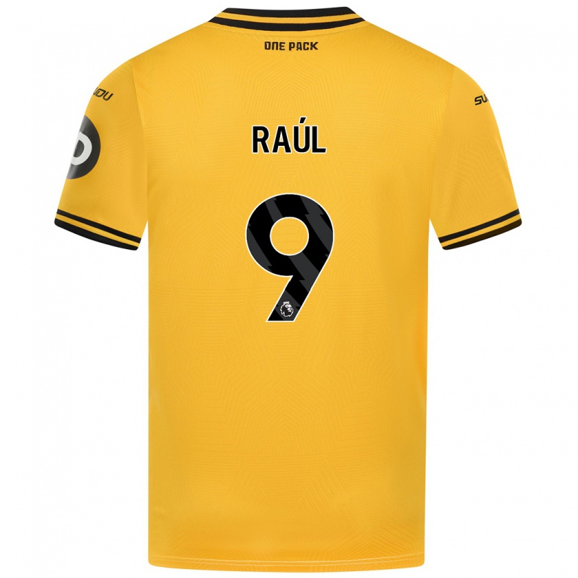 Kandiny Mujer Camiseta Raul Jimenez #9 Amarillo 1ª Equipación 2024/25 La Camisa Chile