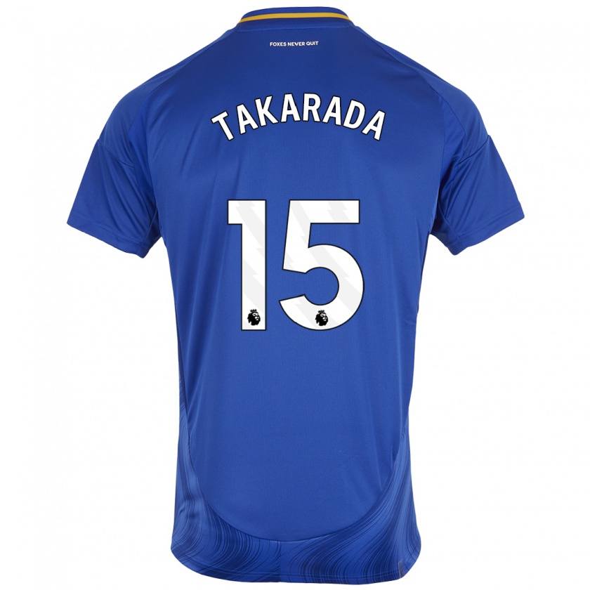 Kandiny Mujer Camiseta Saori Takarada #15 Azul Blanco 1ª Equipación 2024/25 La Camisa Chile