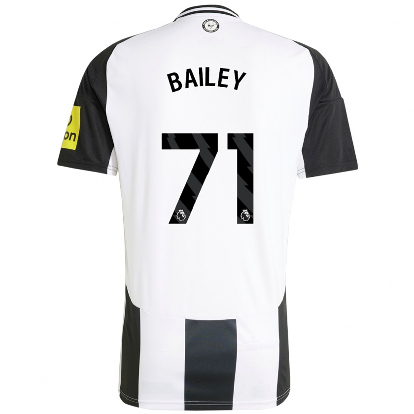 Kandiny Mujer Camiseta Scott Bailey #71 Blanco Negro 1ª Equipación 2024/25 La Camisa Chile