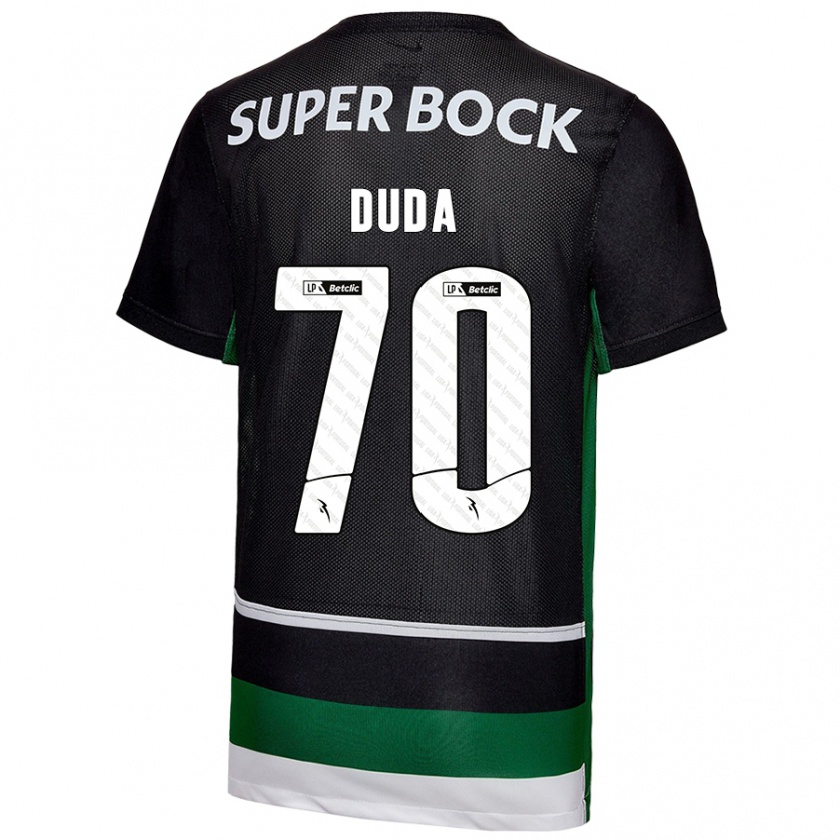 Kandiny Mujer Camiseta Dudá #70 Negro Blanco Verde 1ª Equipación 2024/25 La Camisa Chile