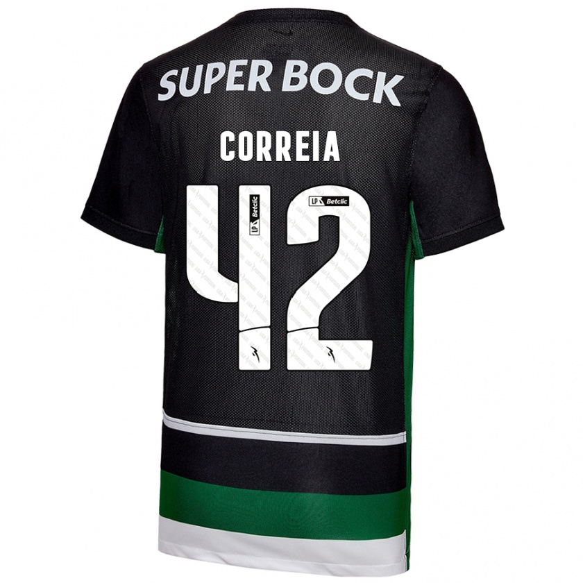 Kandiny Mujer Camiseta Leonete Maísa Nozerand Correia #42 Negro Blanco Verde 1ª Equipación 2024/25 La Camisa Chile