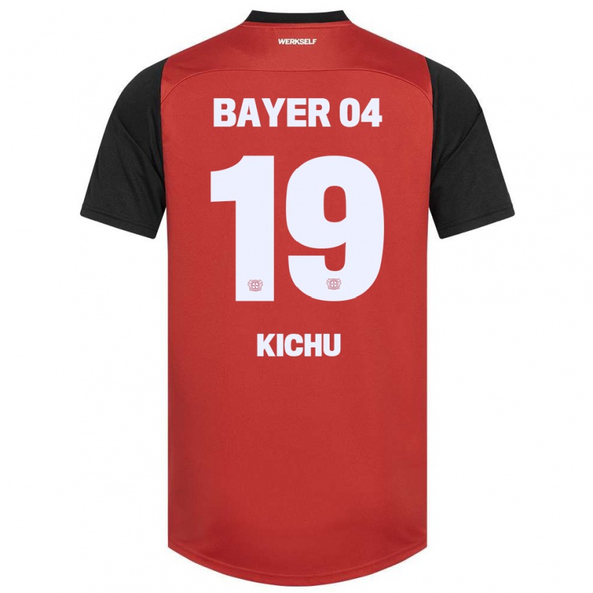 Kandiny Mujer Camiseta Yassin Kichu #19 Rojo Negro 1ª Equipación 2024/25 La Camisa Chile