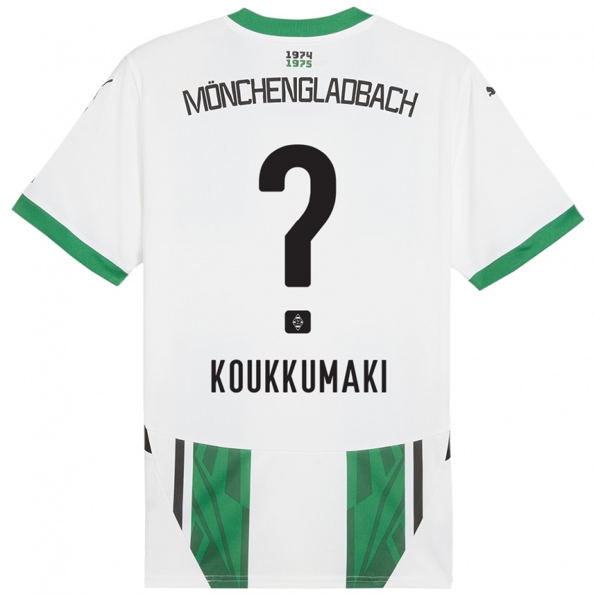 Kandiny Mujer Camiseta Taavi Koukkumäki #0 Blanco Verde 1ª Equipación 2024/25 La Camisa Chile