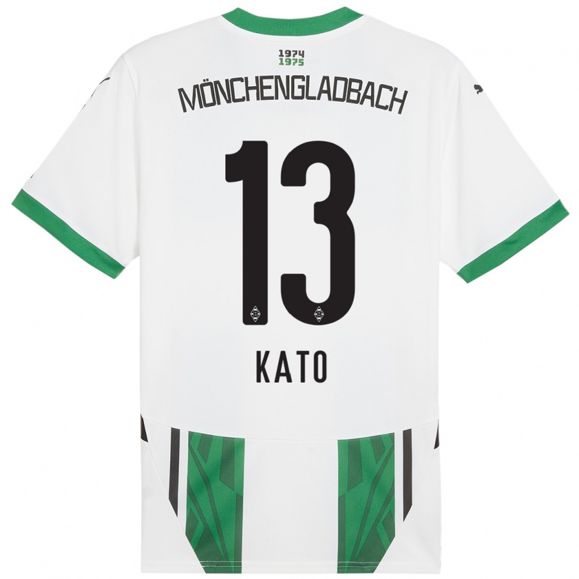 Kandiny Mujer Camiseta Mizuho Kato #13 Blanco Verde 1ª Equipación 2024/25 La Camisa Chile