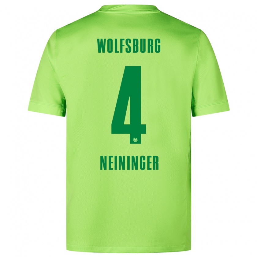 Kandiny Mujer Camiseta Till Neininger #4 Verde Fluorescente 1ª Equipación 2024/25 La Camisa Chile