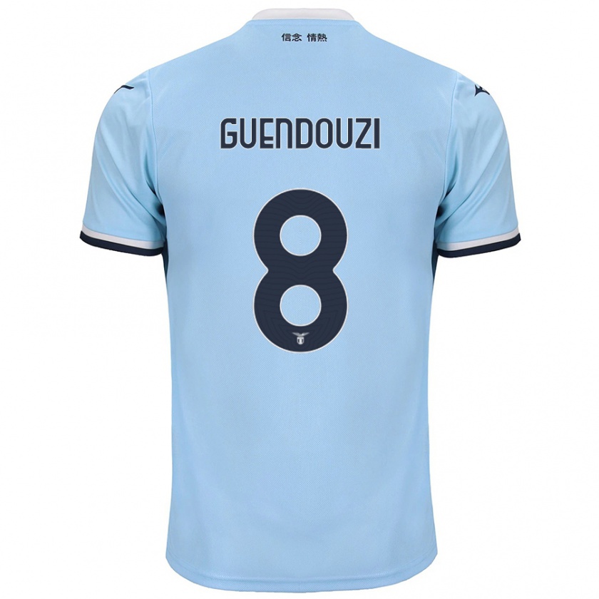 Kandiny Mujer Camiseta Mattéo Guendouzi #8 Azul 1ª Equipación 2024/25 La Camisa Chile