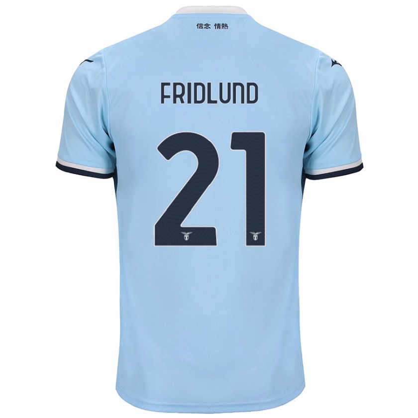 Kandiny Mujer Camiseta Johanne Fridlund #21 Azul 1ª Equipación 2024/25 La Camisa Chile