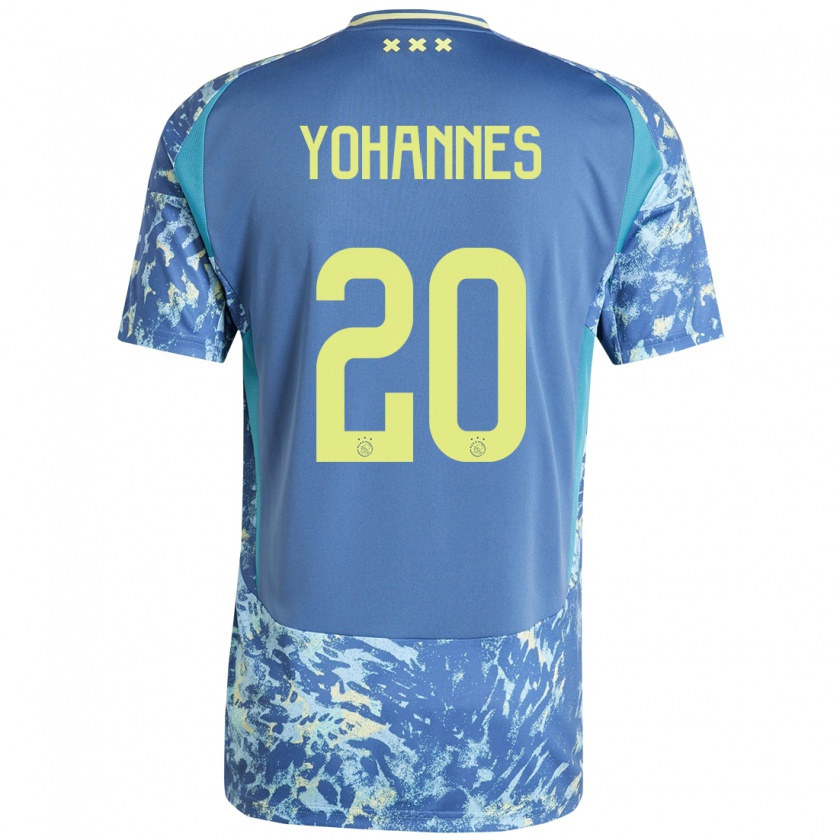 Kandiny Mujer Camiseta Lily Yohannes #20 Gris Azul Amarillo 2ª Equipación 2024/25 La Camisa Chile