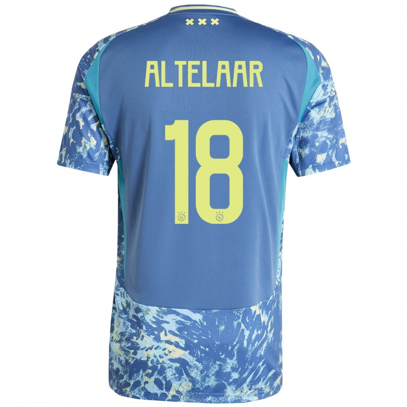 Kandiny Mujer Camiseta Jamie Altelaar #18 Gris Azul Amarillo 2ª Equipación 2024/25 La Camisa Chile