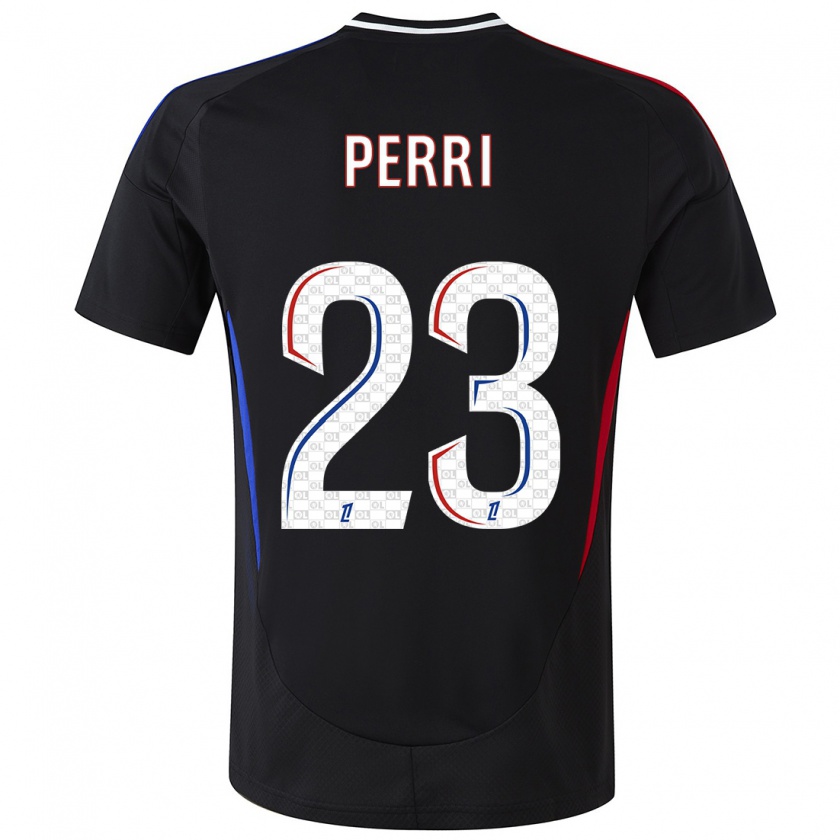 Kandiny Mujer Camiseta Lucas Perri #23 Negro 2ª Equipación 2024/25 La Camisa Chile